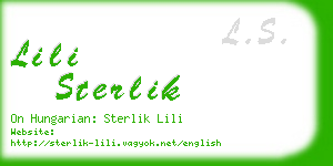 lili sterlik business card